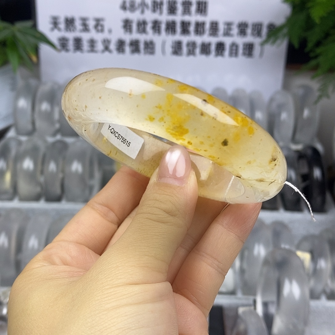 石英质玉未镶嵌手镯54.2颗粒桂花糕5515