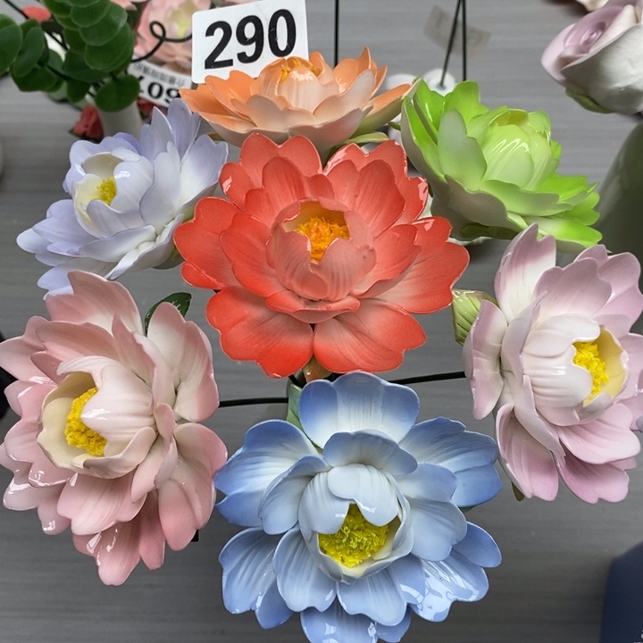 陶瓷陶瓷材料7朵芍药