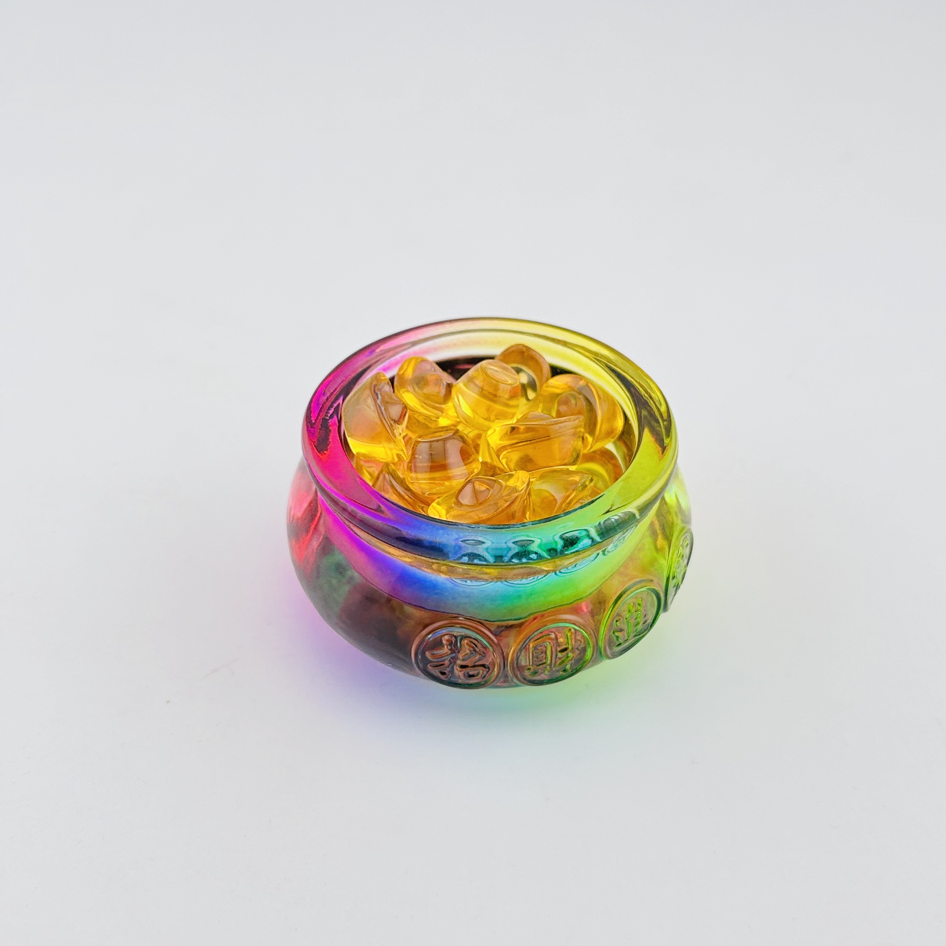 【慕诚】琉璃聚宝盆 元宝摆件     B154