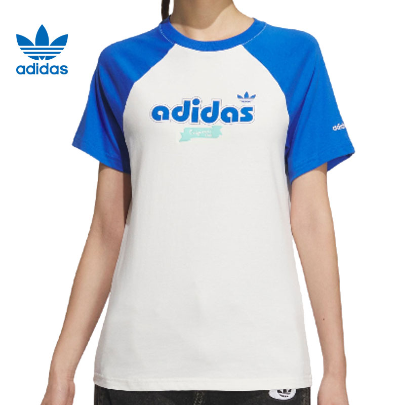 adidas阿迪三叶草女子 SC GFX S TEE W2针织短袖JM8006