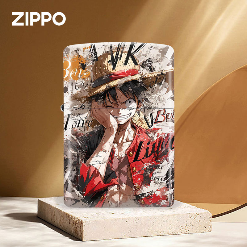 ZIPPO/之宝打火机正版创意个性海贼王路飞正品防风火机送男士DYJ1
