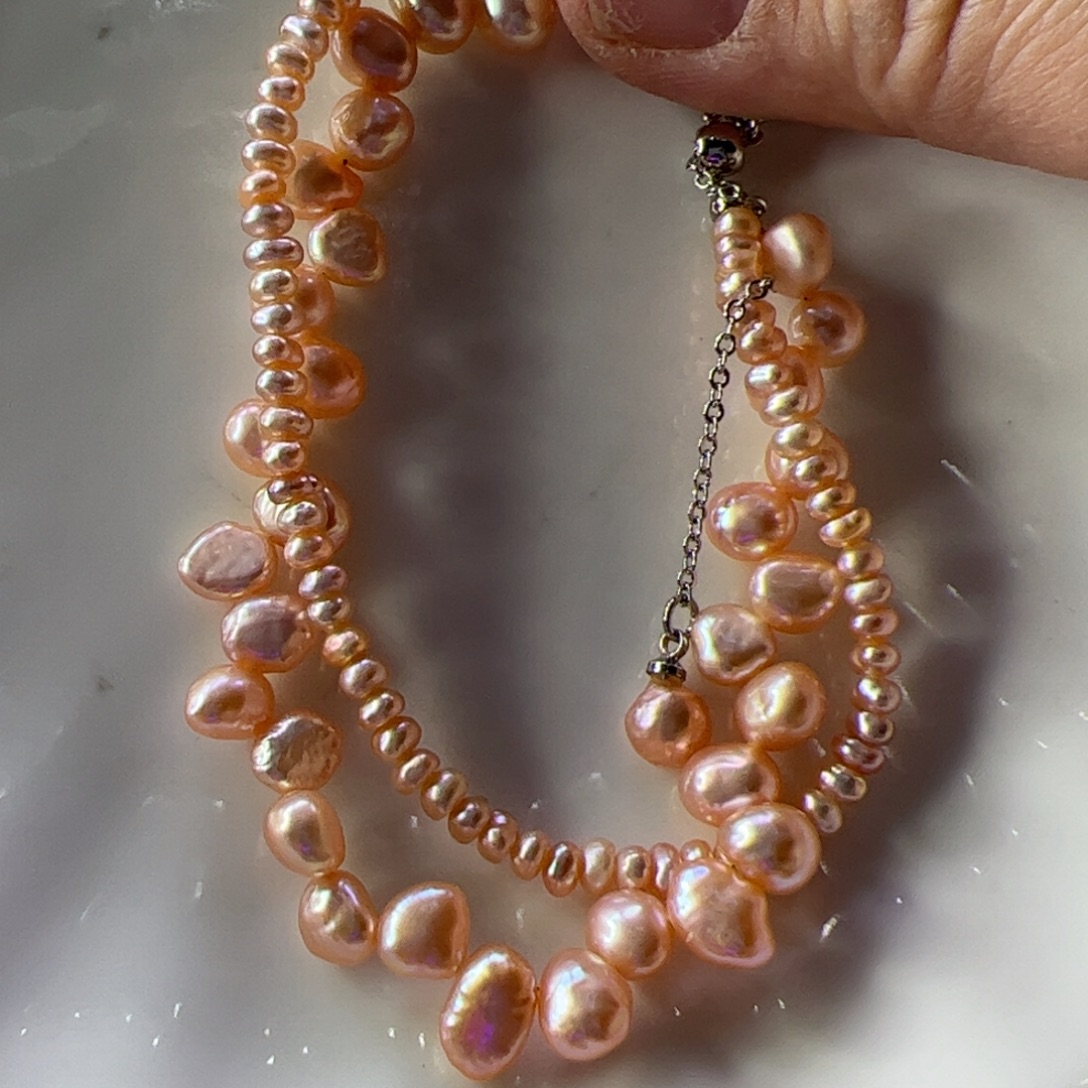 合金淡水珍珠手链174