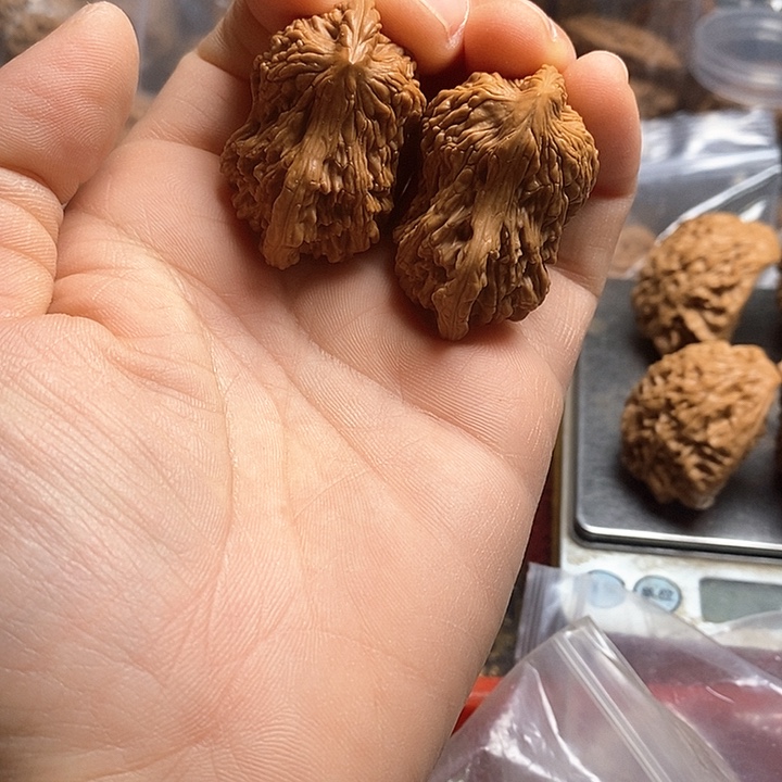 桃核吊坠麦穗鸳鸯