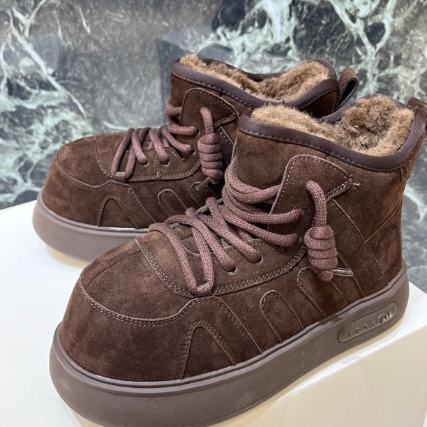 卡皮吧啦 冬季加绒厚底短筒时尚雪地靴女款百搭棉2902-11