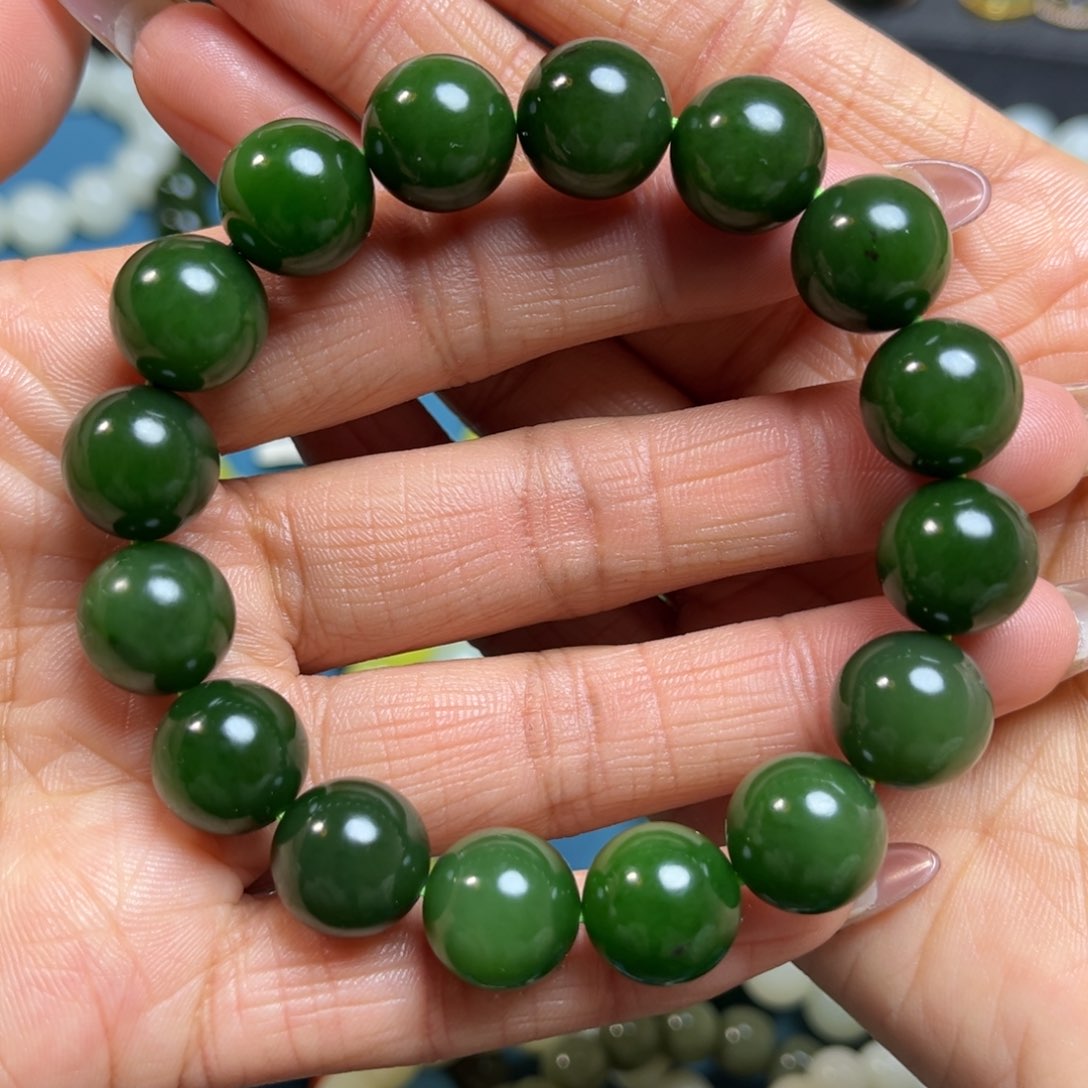 和田玉手串卡13未镶嵌