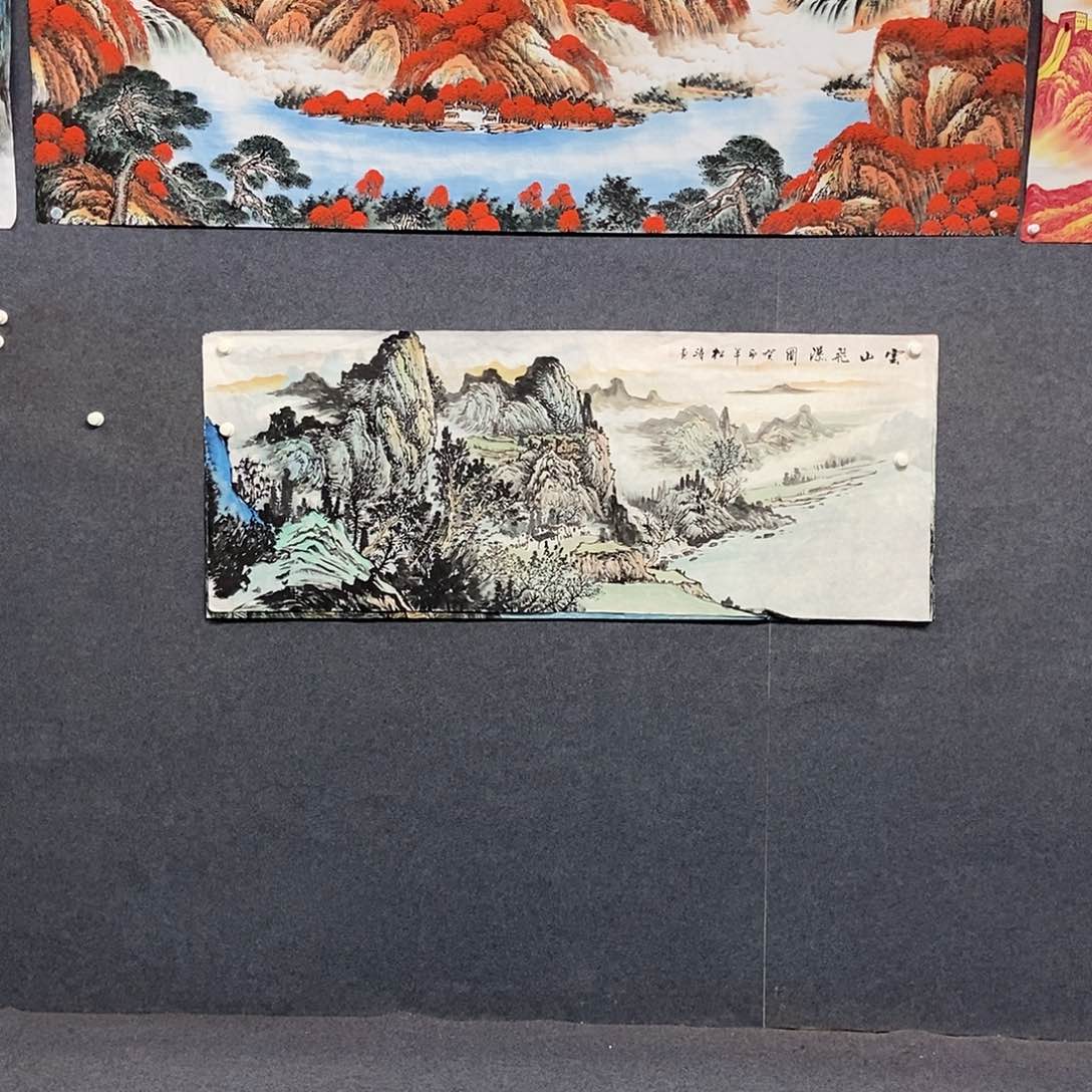 国画小六尺山水一副