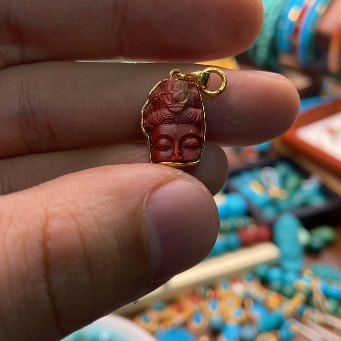 绿松石珠宝奇石18K金镶嵌忆****树