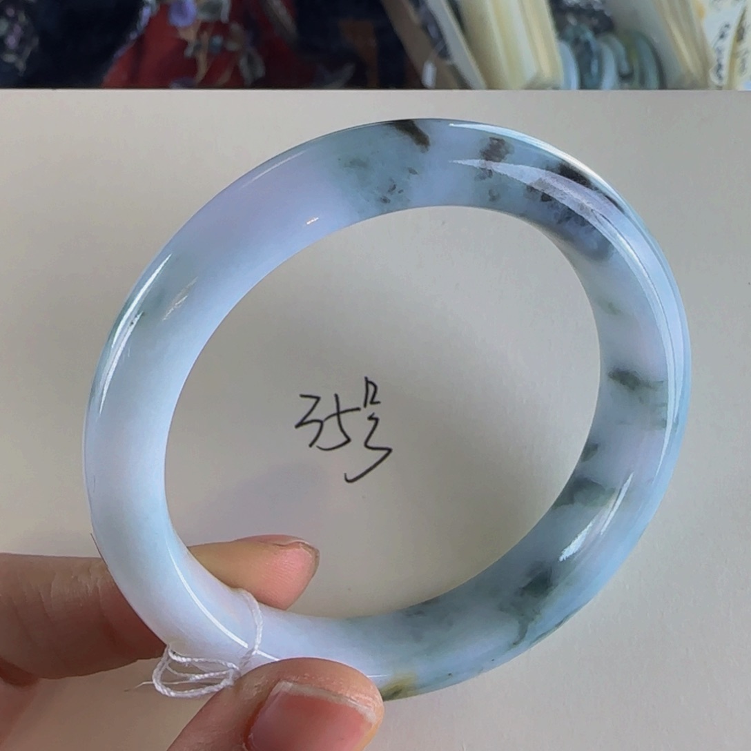 翡翠手镯未镶嵌老坑57.2圈