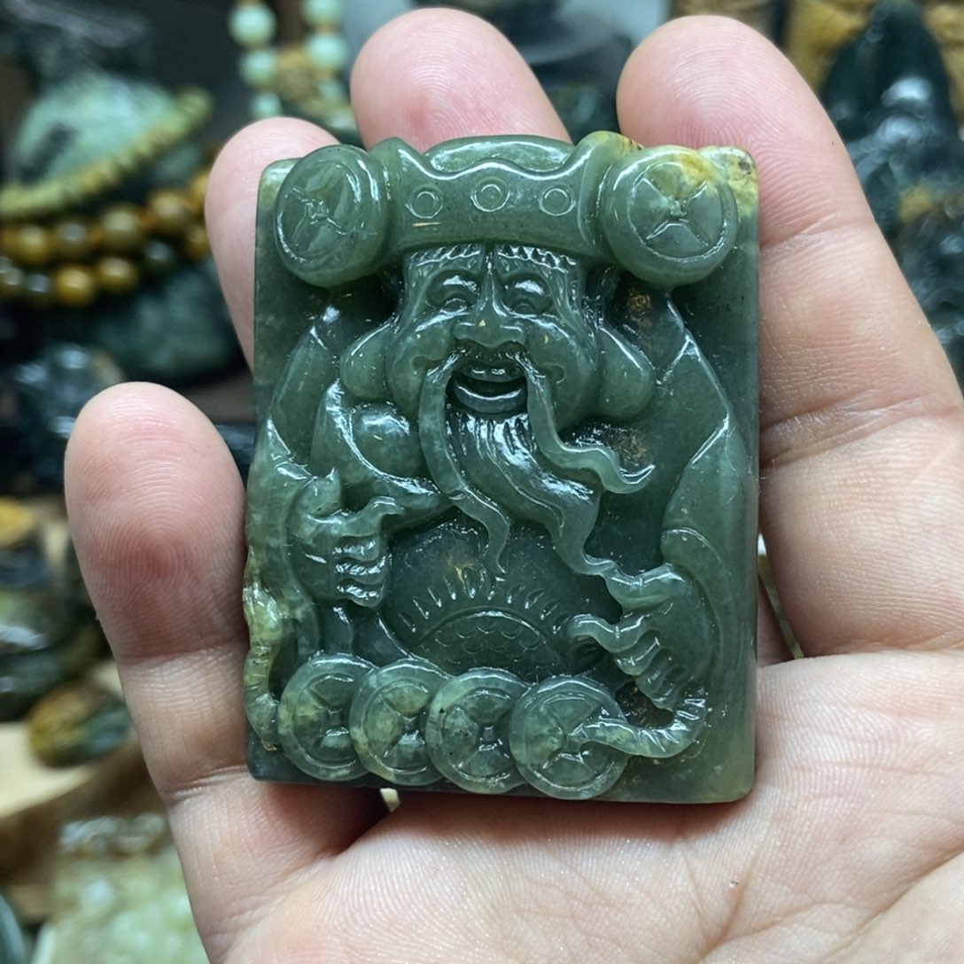未镶嵌岫岩河磨玉（透闪石质玉）把件用****8