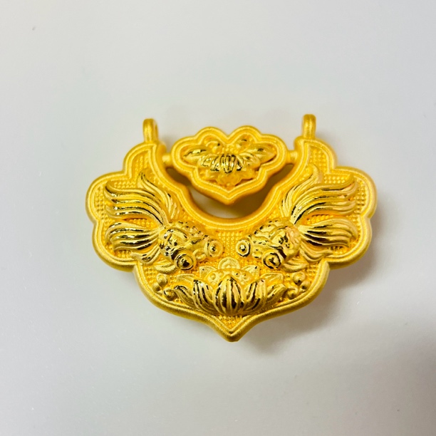 足金饰品/古法锦鲤锁包/3.65/1A5D1070/K