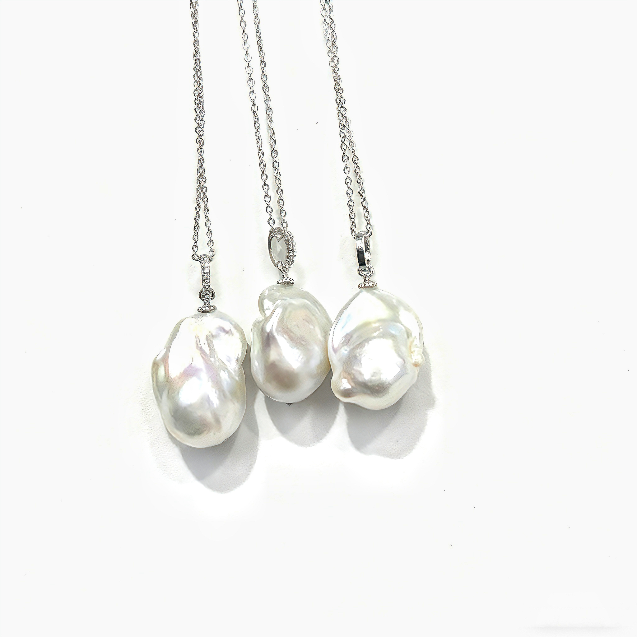 【东哥优选】天然淡水巴洛克珍珠吊坠 时尚白色经典  多样性发一   