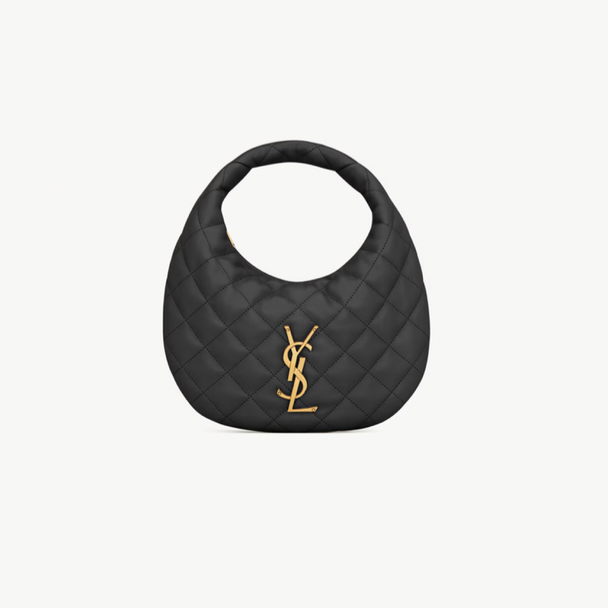未使用 YSL/圣罗兰 25新款 Icarino黑色皮质腋下月牙包