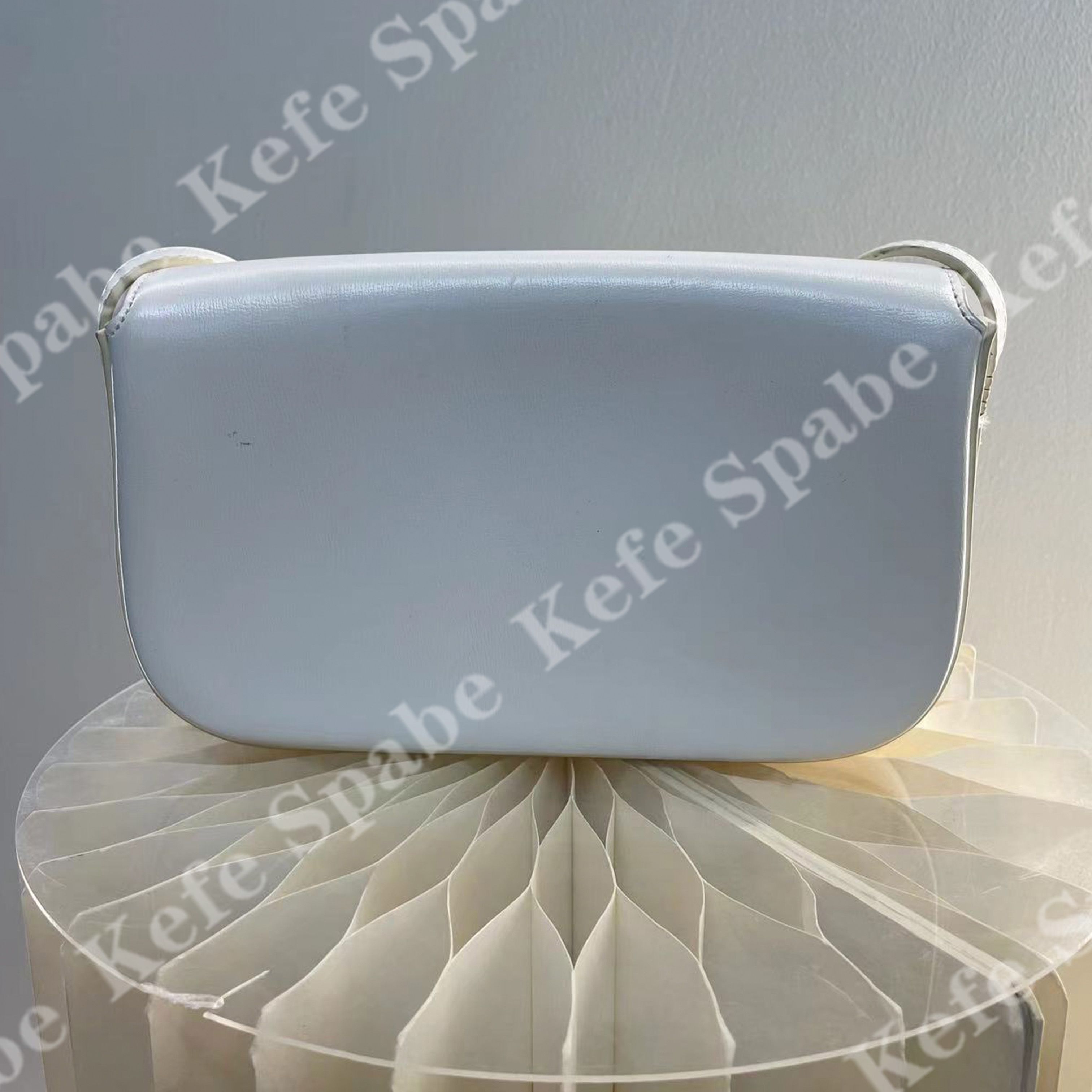 HM038 C25新款白色单肩腋下豆腐包-1