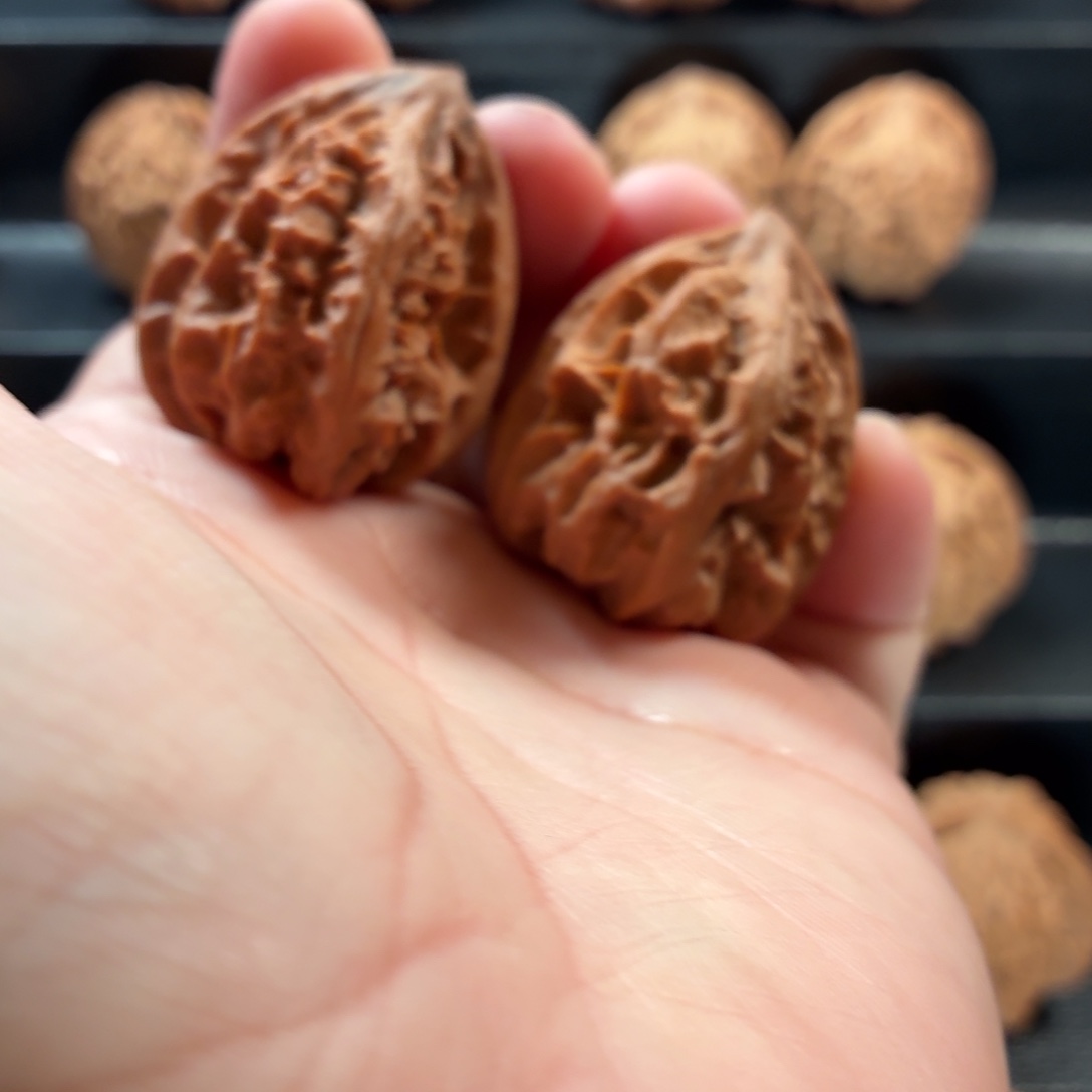 桃核把件野生原树龙骨鸡心33