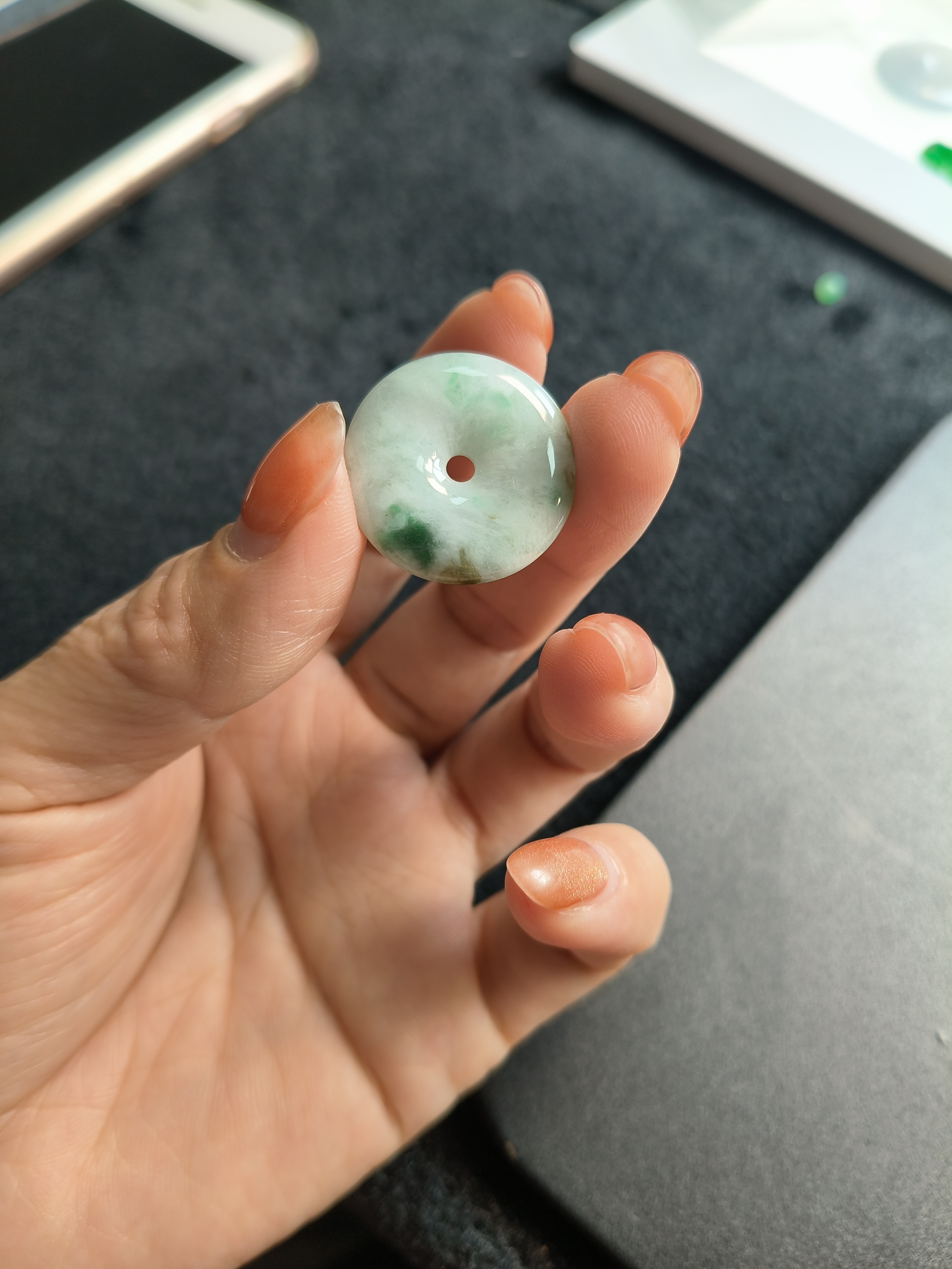 天然缅甸翡翠A货私人定制纯手工设计雕刻
