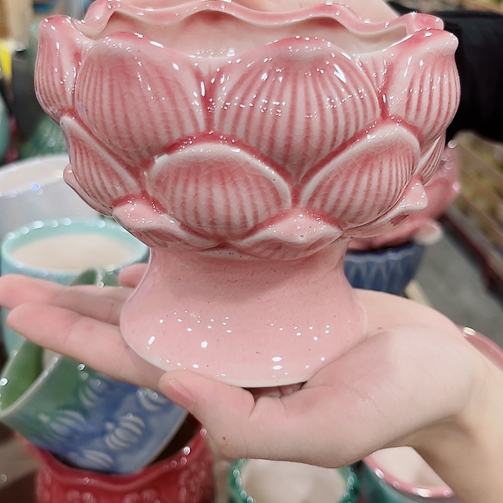 有孔.凑单10元陶瓷花盆发货！