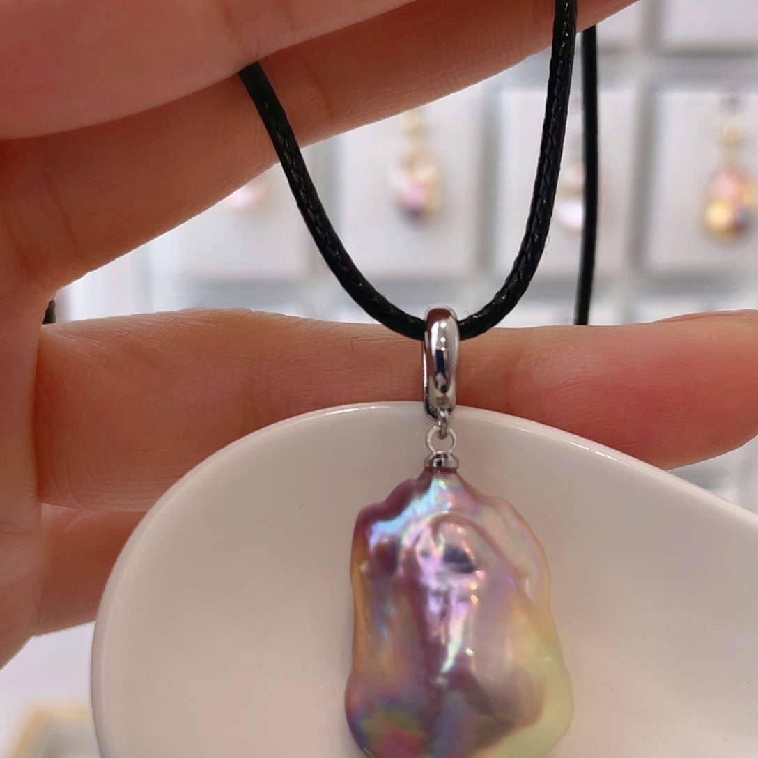 淡水珍珠天然珍珠巴洛克银S925镶嵌好****?