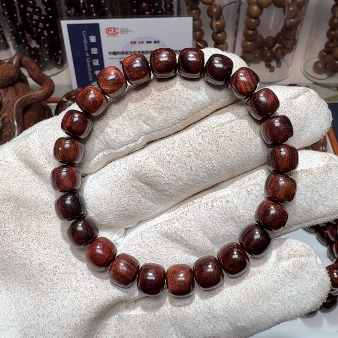黄花梨/降香黄檀手串/手链海南黄花梨精工8✖️9紫红褐色老油梨