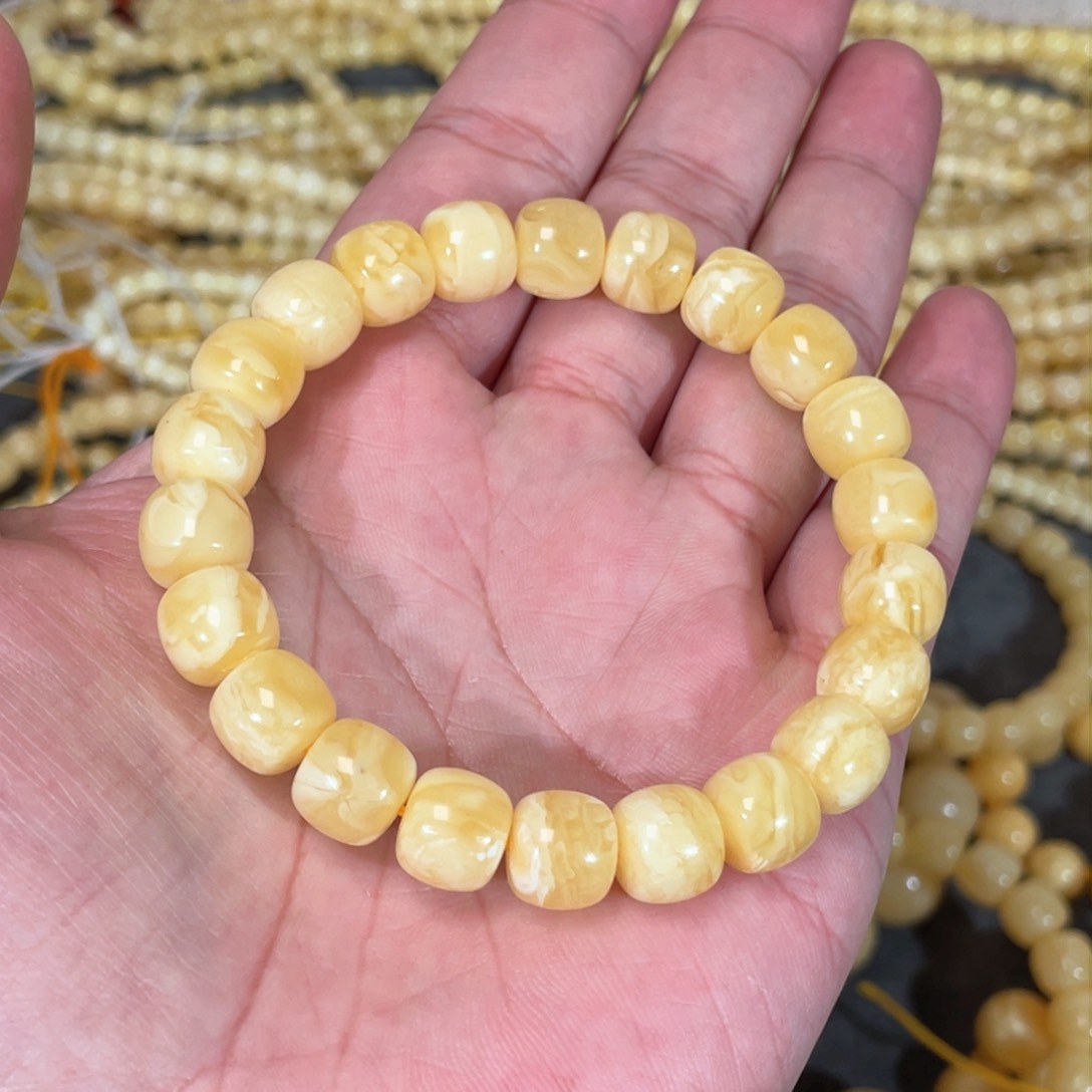 蜜蜡裸石未镶嵌蜜蜡手串10mm
