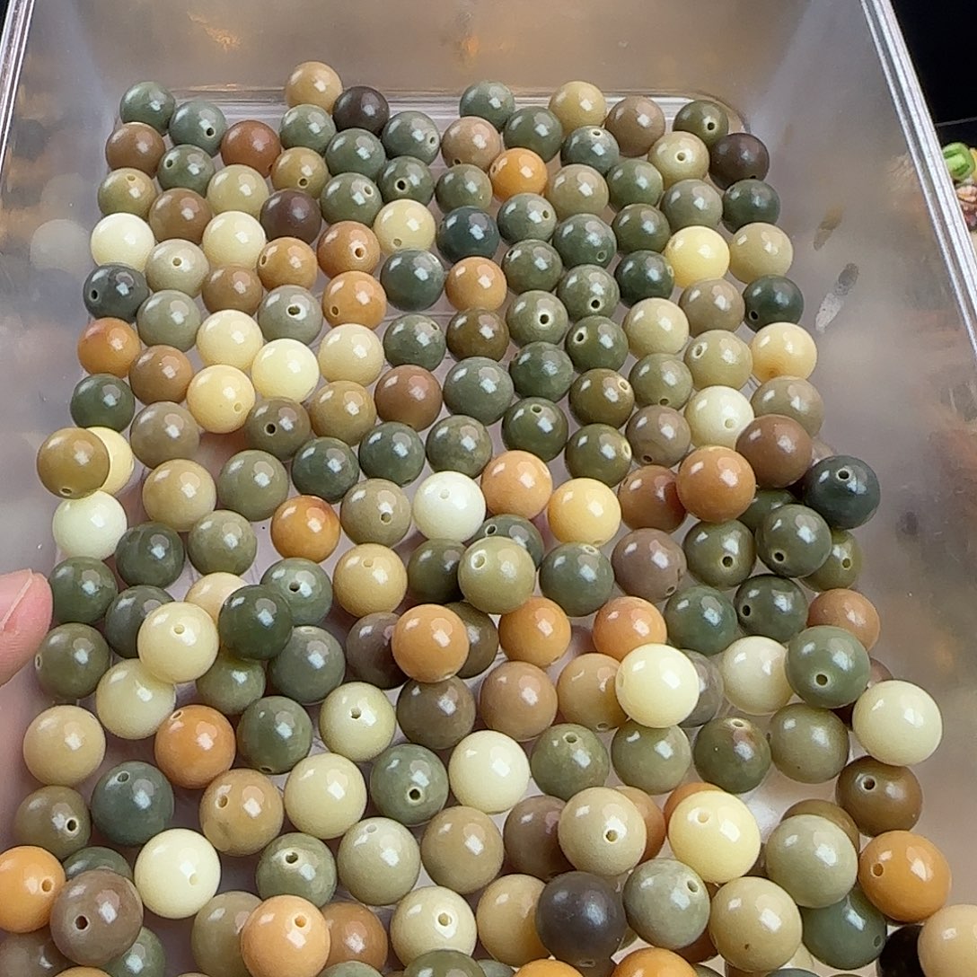 菩提根/象牙果手串微瑕卡12多宝圆210颗