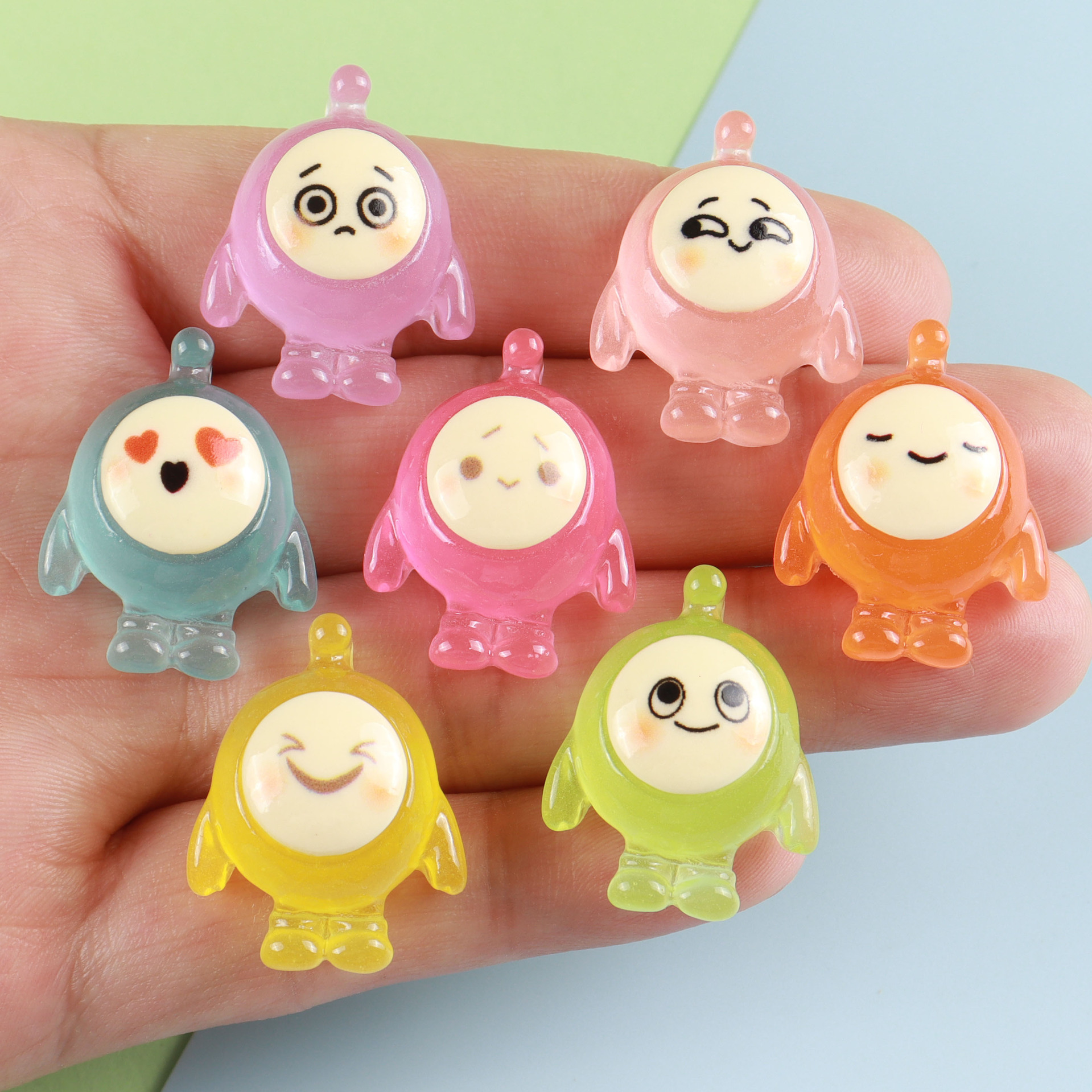 夜光蛋仔派对树脂DIY饰品配件创意小礼物