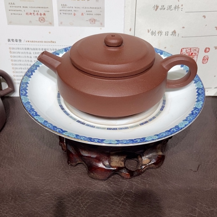 茶壶紫砂底槽清微瑕160容量