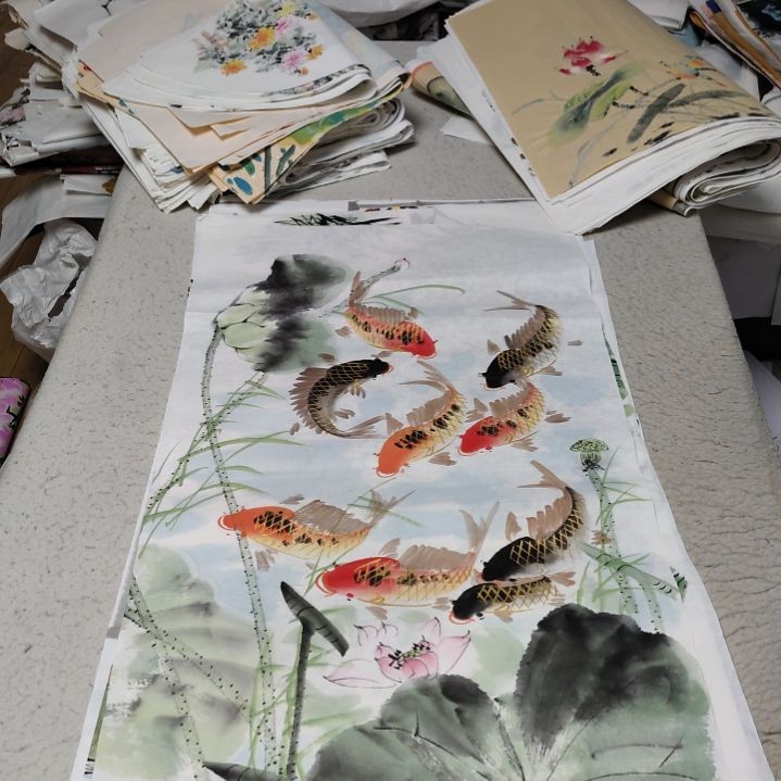 风***起国画国画花鸟花鸟国画