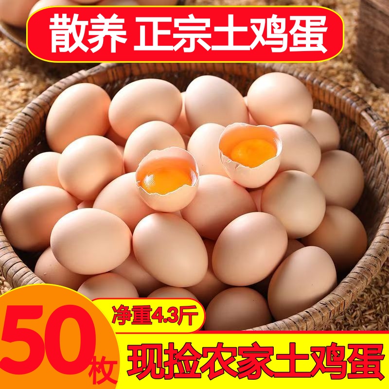 农家喂养五谷杂粮散养土鸡蛋现捡现发