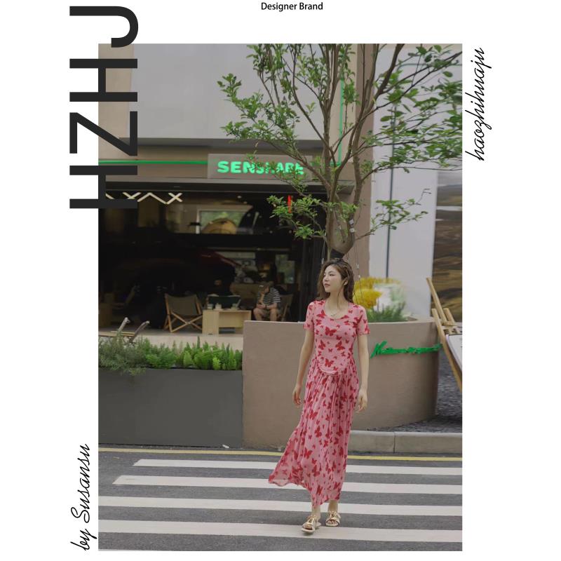 皓质华琚 HZHJ新款原创设计师品牌蝴蝶风暴裙 高级292（单半裙）