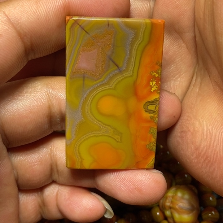 玛瑙/玉髓未镶嵌战国红牌子