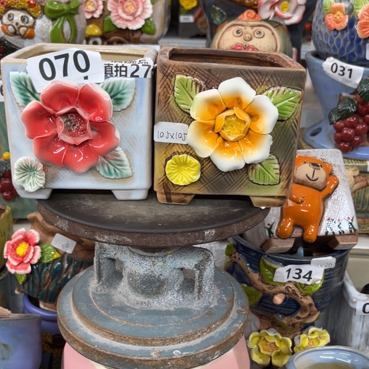 紫砂花盆粗陶材质多肉花盆