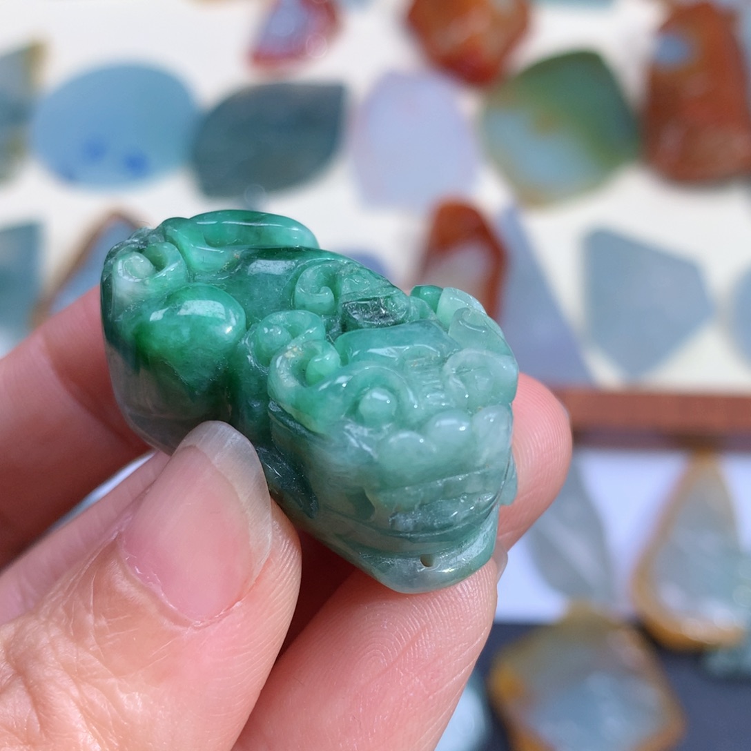 翡翠未镶嵌颈饰天然缅甸翡翠包邮