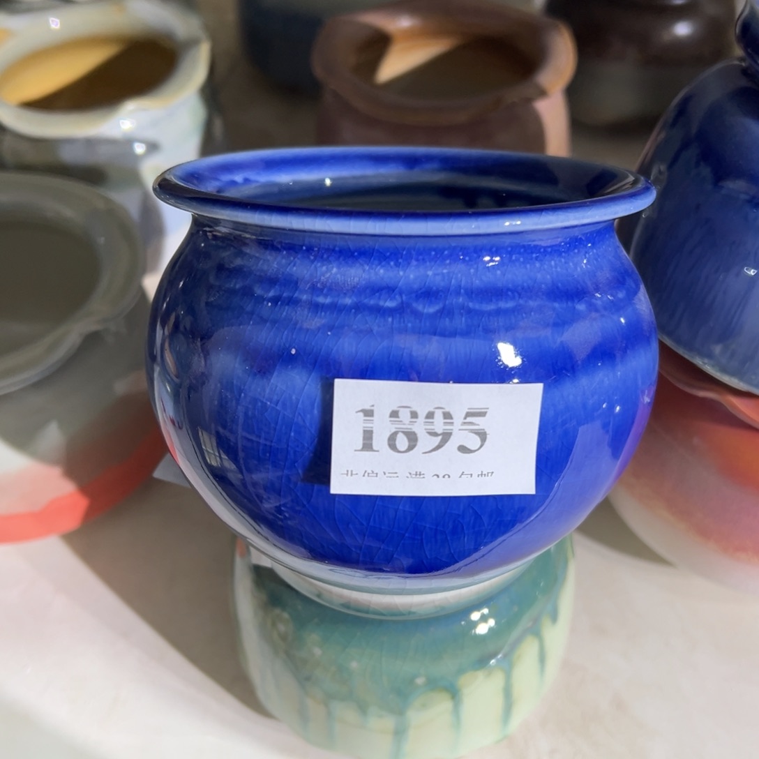 红陶口8高8 景德镇手工花盆