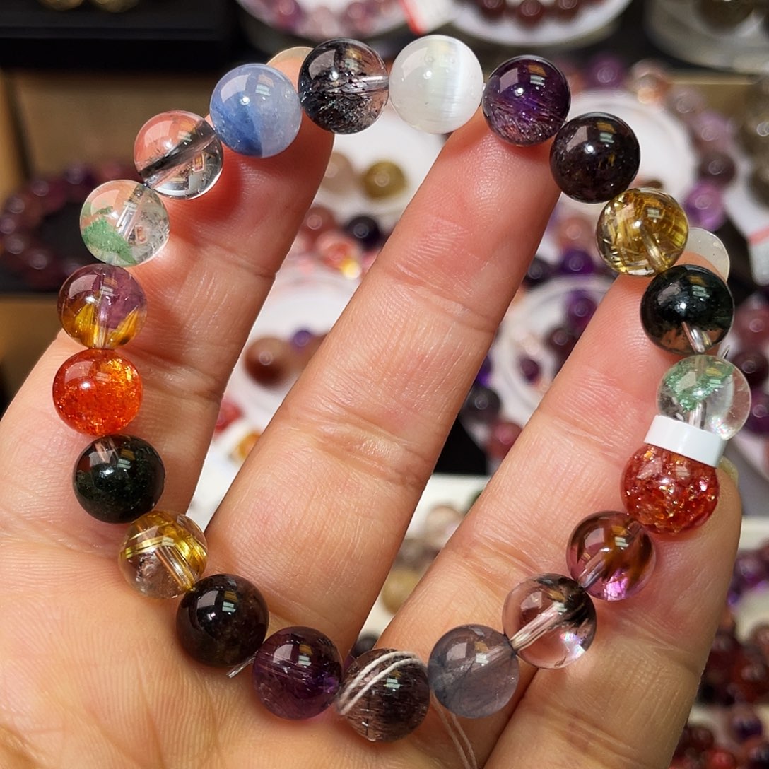 水晶手链未镶嵌多宝手链9.5