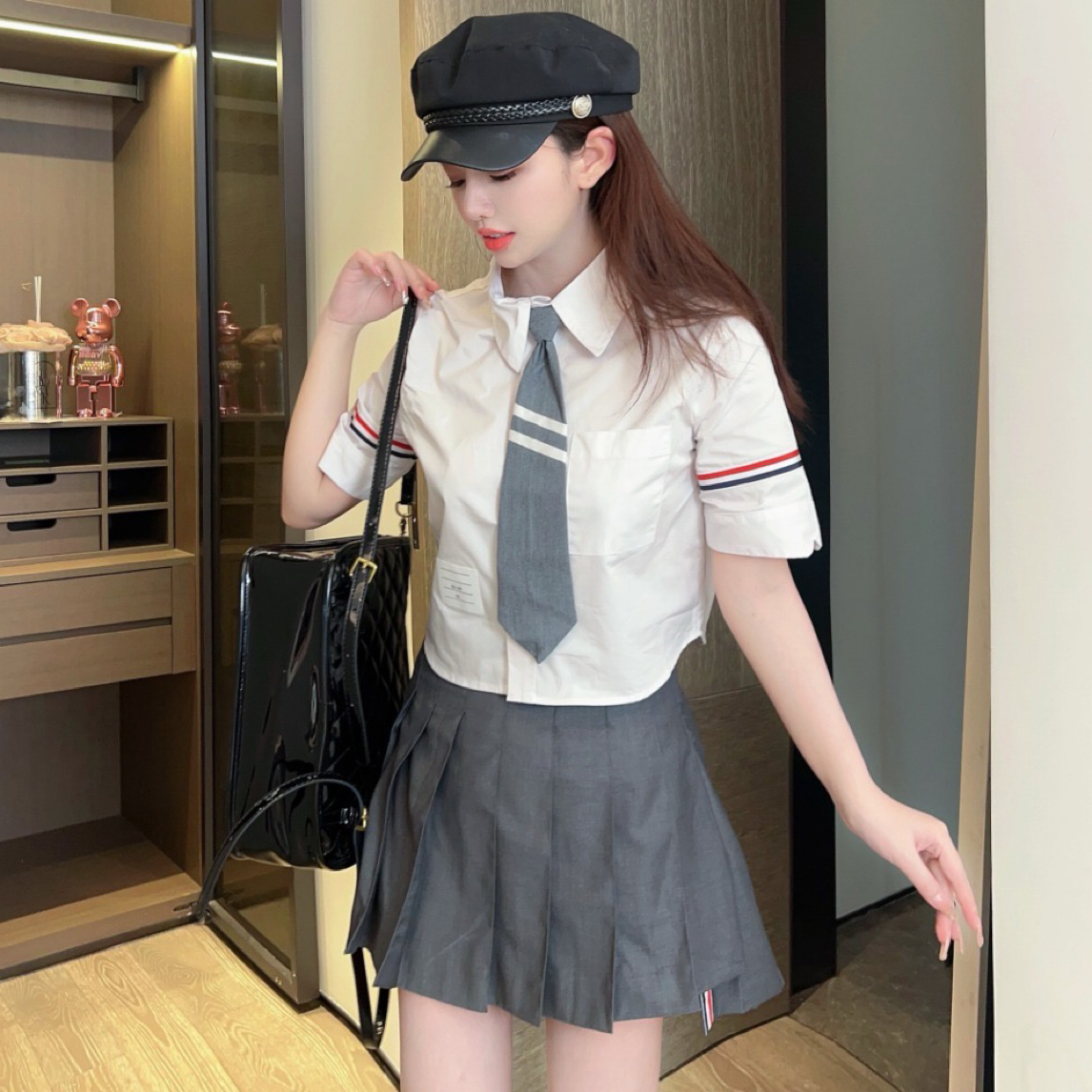 夏季学院风减龄百褶裙甜美小个子JK女学生制服
