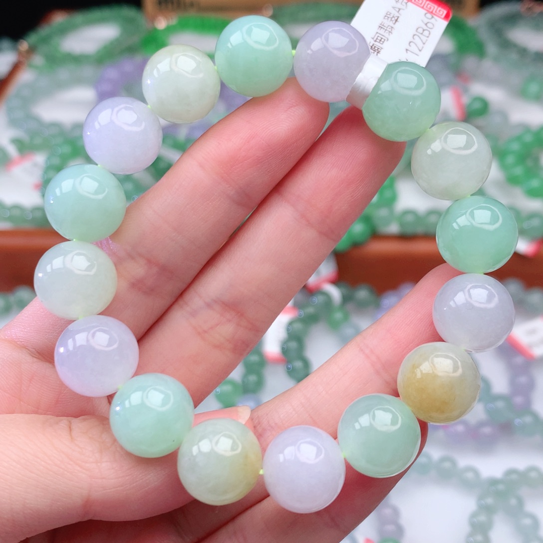 翡翠手链未镶嵌翡翠12.7mm