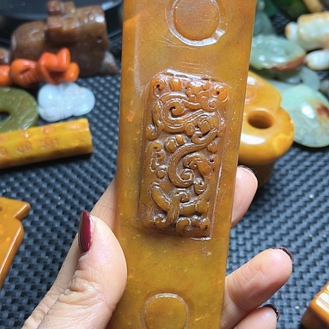 白玉菩提吊坠摆件