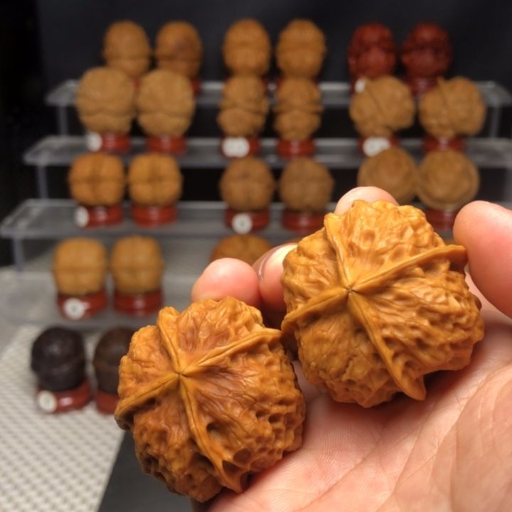 文玩核桃把件5凤凰牡丹