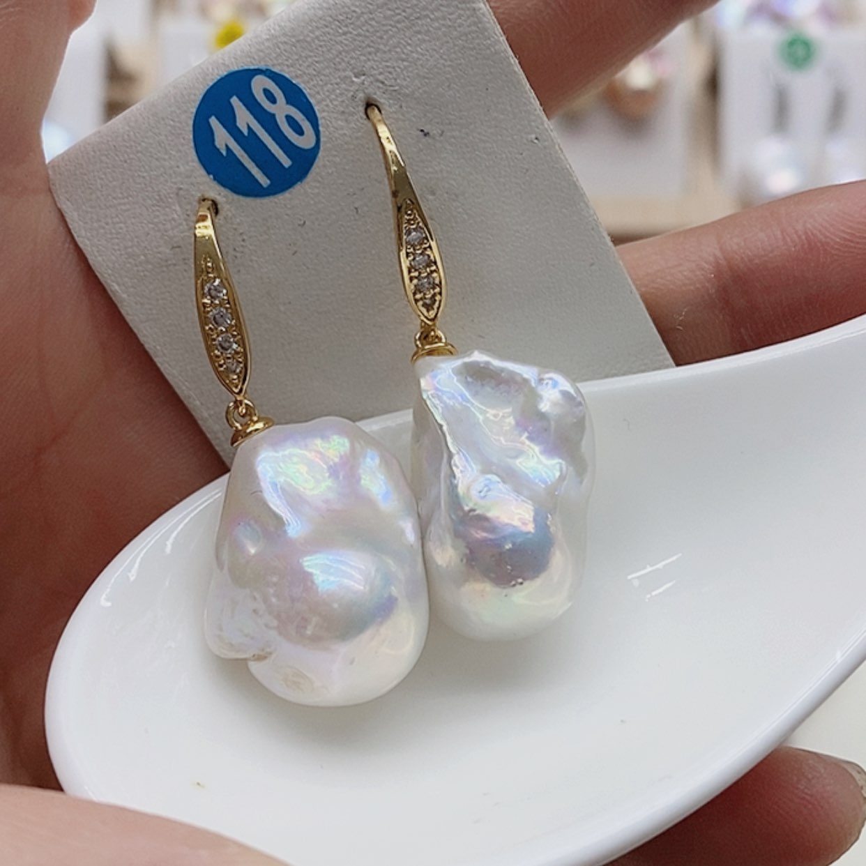 【闪购商品】淡水珍珠耳饰银S925镶嵌