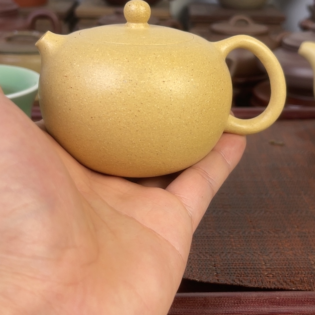 紫砂茶壶完美本绿鱼嘴西施