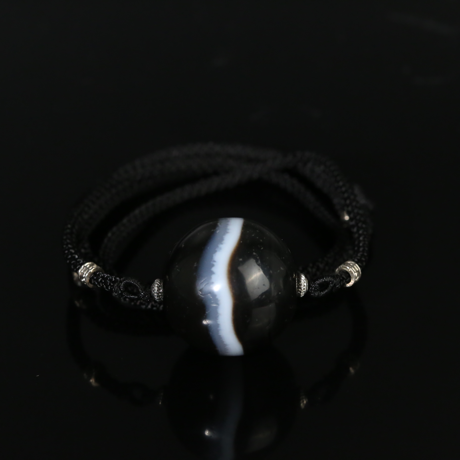 十九世纪药师玛瑙圆珠项链【华豫之门】AJD2511031006