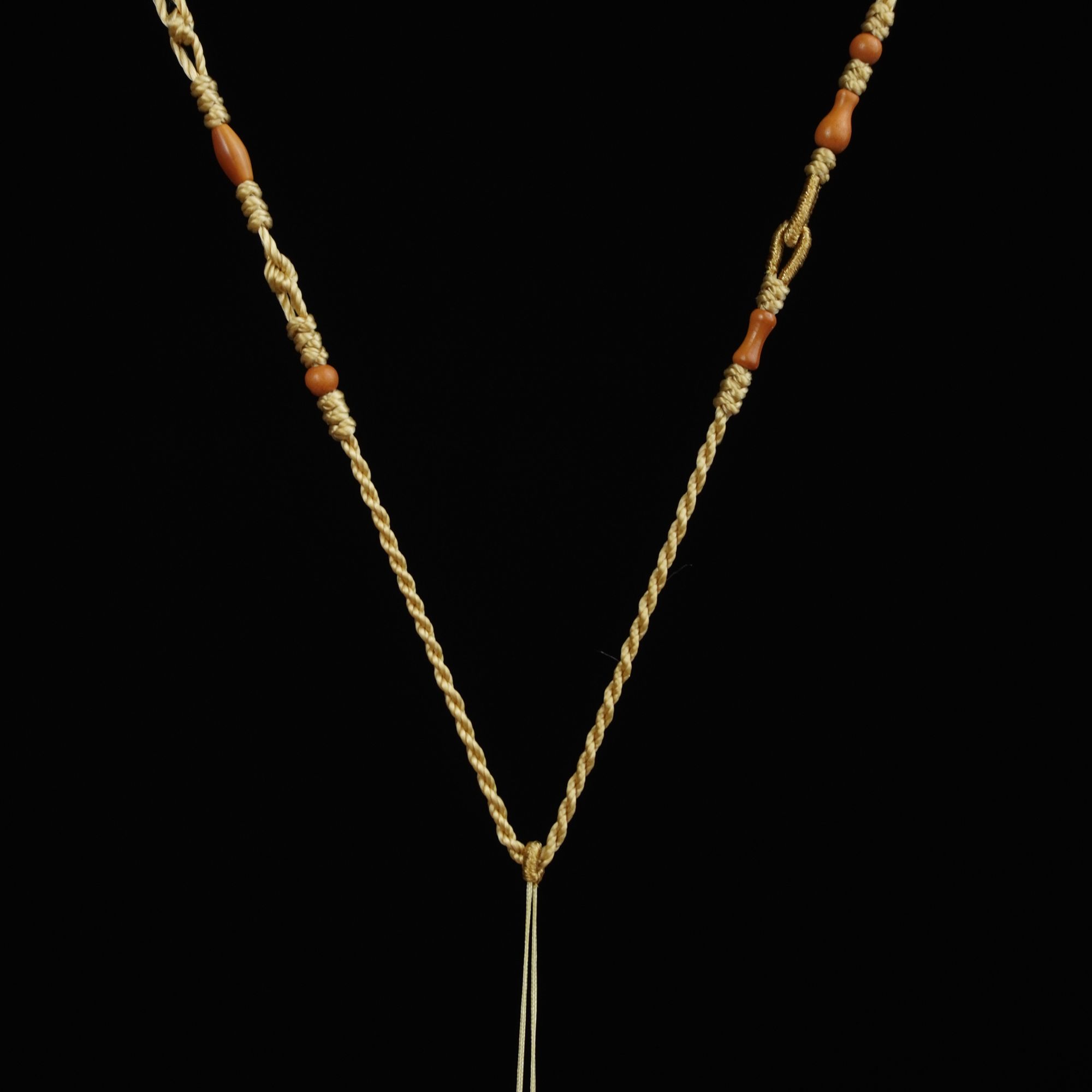 【皓玉绳】纯手工细款不对称设计挂件绳可调节编绳挂脖绳吊坠挂绳