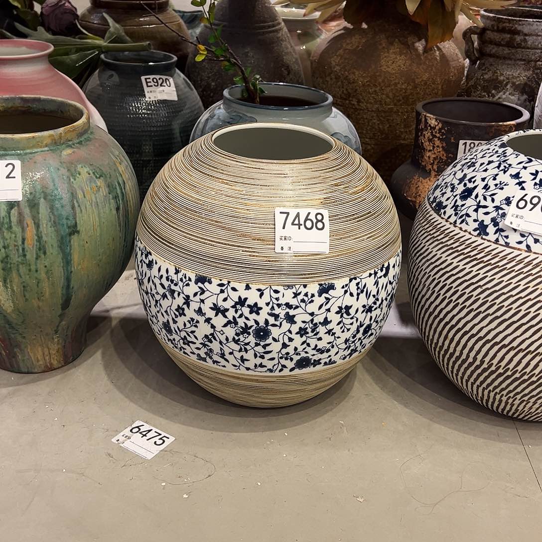 瓶7468高28口12陶瓷花瓶无孔