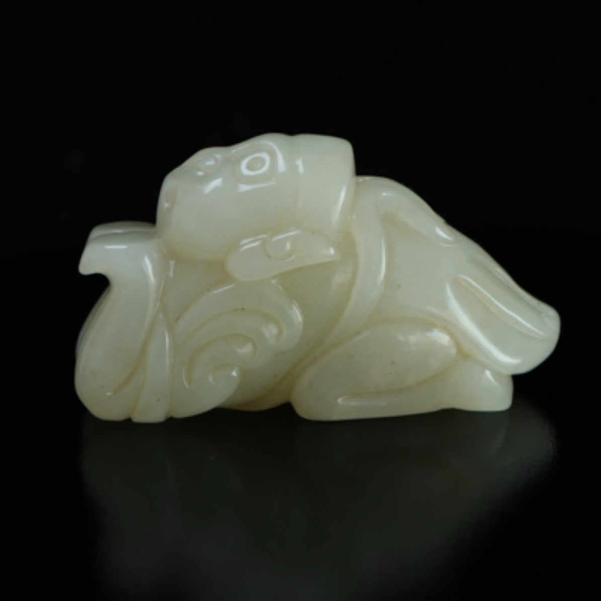 和田玉精品迦楼罗手把