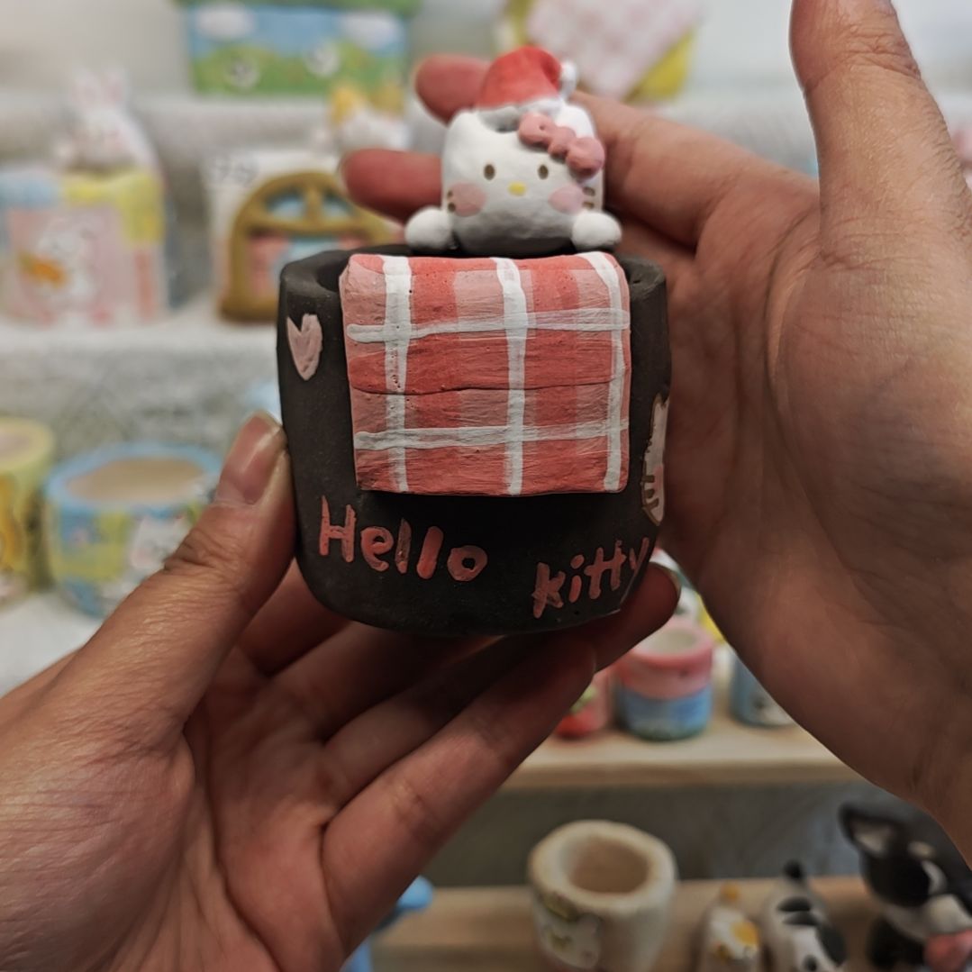 炭***炭满29.9包邮手工花盆