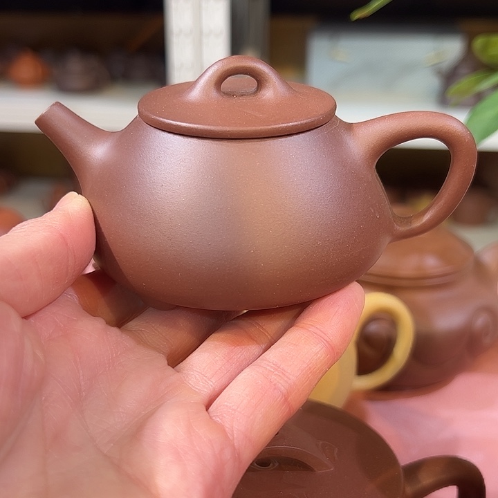 紫砂茶壶紫泥小石瓢150cc