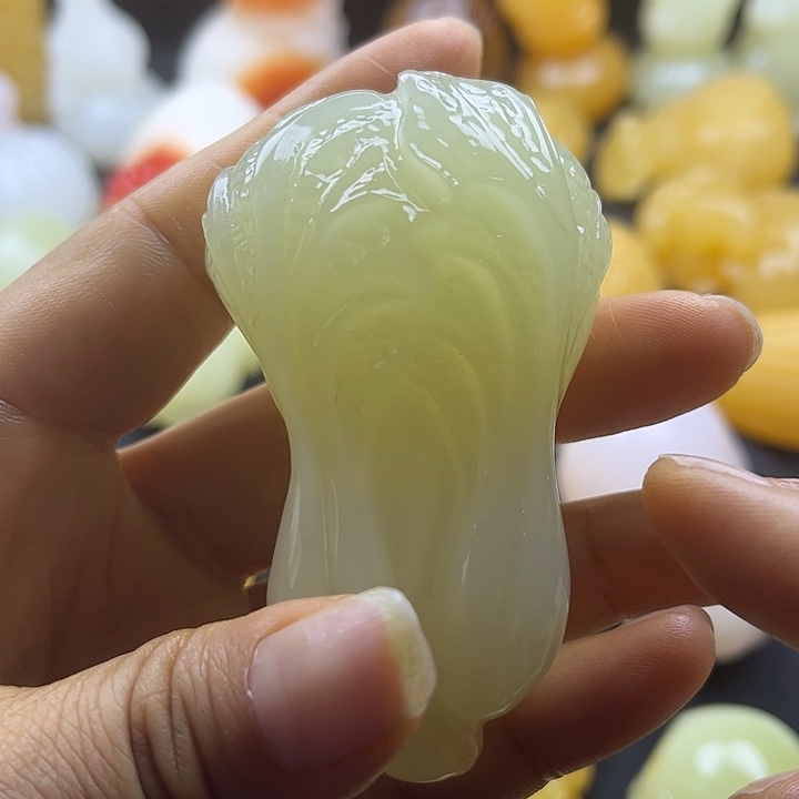 用***3昆仑玉石手把件碧玺（处理）昆仑玉石手把件