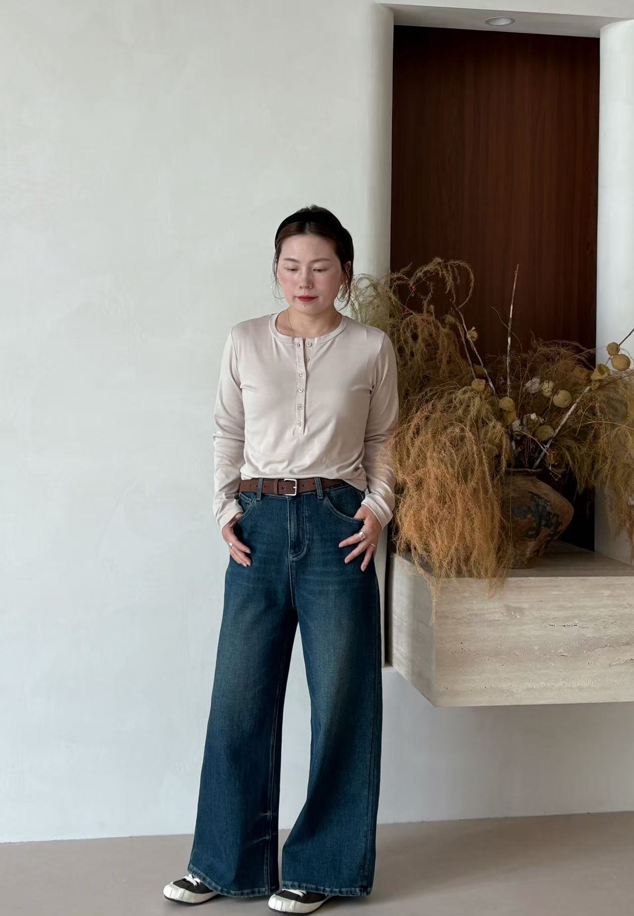 【闪电T】HANI秋季新款  正肩超显瘦！裸肤感超舒服休闲长袖T恤 T282