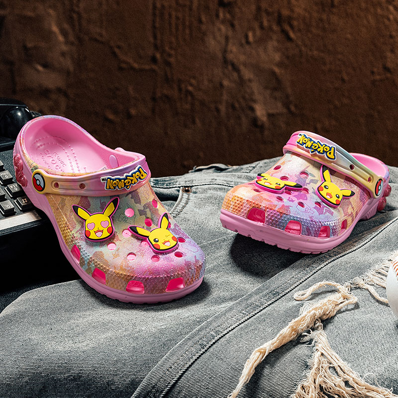 【国内现货】卡骆驰正品宝可梦女孩洞洞鞋儿童运动凉拖鞋211229-90H
