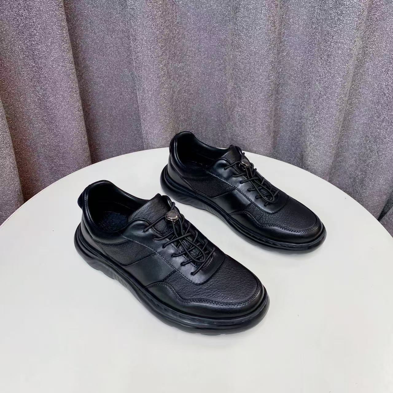 【表弟严选】C9560   黑色  舒适真皮2025新款休闲商务轻便男鞋